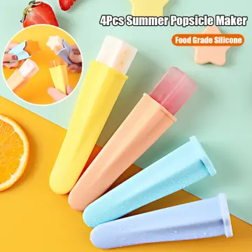 6pcs/set Summer Popsicle Maker Lolly Mould Kitchen DIY Random Color  Food-Grade Silicone Frozen Ice