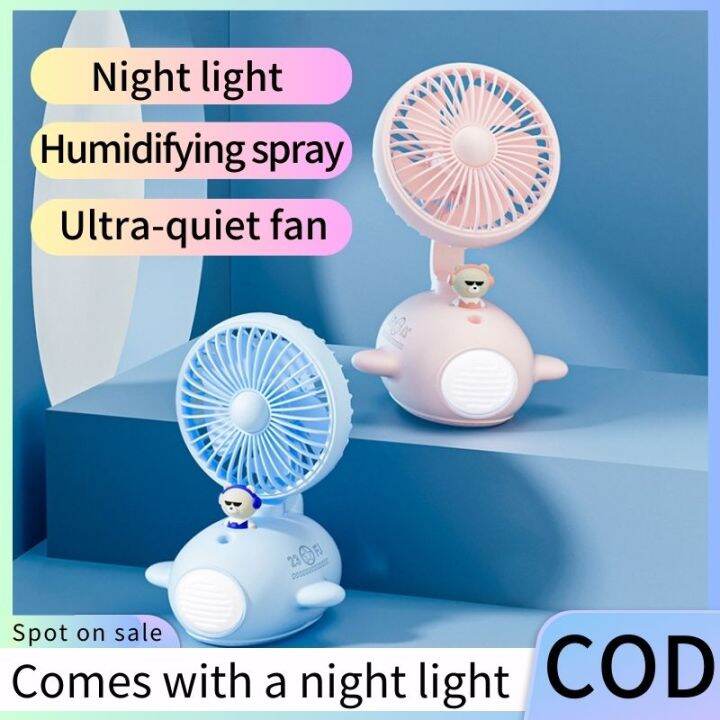 Aircraft spray fan student usb charging fan dormitory water replenishment office desk silent
