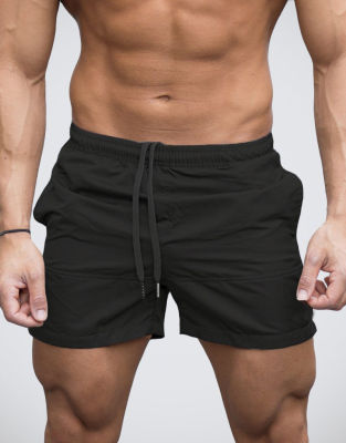 ‘；’ Summer Men Casual Shorts  Gym Workout Shorts Male Solid Color Bodybuilding Running Training Short Pants With Pocket