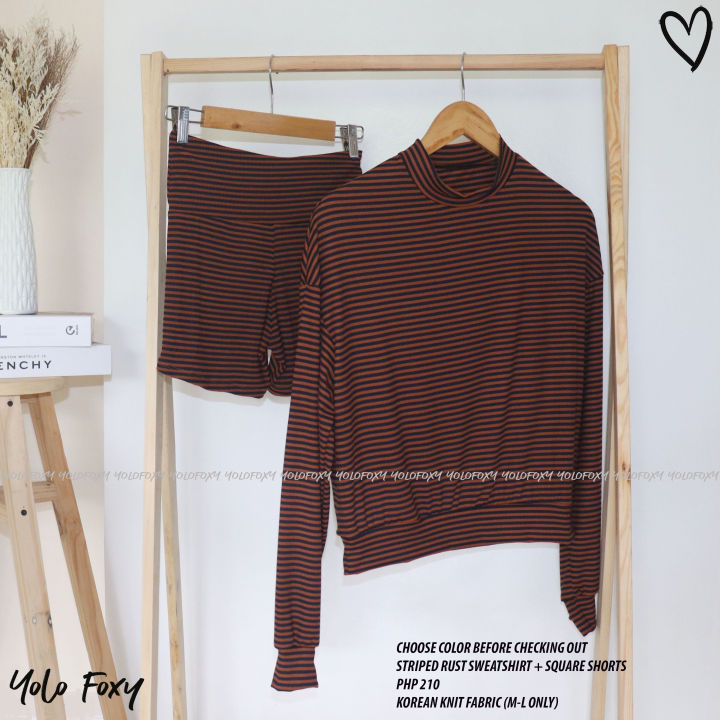 Yolofoxy Terno Coordinate Sweatshirts and Shorts Knitted Terno For ...