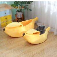 ALISONDZ Warm Banana Bed Shaped Dog Cushion Cave Indoor Supplies Sleeping Bag/Multicolor