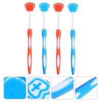 【CW】 4Pcs Mouth Tongue Scraper Cleaner Oral Brushes for Adults Scrapers