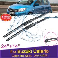 Car Wiper Blades for Suzuki Celerio Cultus 2014 2015 2016 2017 2022 Front Windshield Frameless Snow Scraping Rubber Accessories