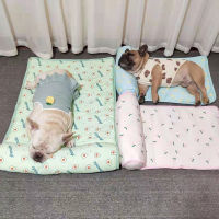 Pet Mat Dog Cooling Mat Summer Dog Bed Pad Blanket Breathable Ice Pad Sofa For Small Medium Dogs Pet Cooling Mats With Pillow