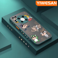 YIWESAN เคสสำหรับ Huawei Mate 40 Pro Mate 40 Pro,เคสโทรศัพท์แฟชั่นลายการ์ตูนกรอบแข็งกันกระแทกขอบเคสซิลิโคนนิ่มคลุมทั้งหมดเคสป้องกันเลนส์กล้อง