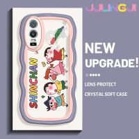 Jlingji เคสสำหรับ VIVO Y76 5G เคส Y74s Y76s 5G ลายการ์ตูนสีเทียน Shin-Chan กันกระแทกแบบใสนิ่มเคสมือถือโปร่งใสลายกล้องถ่ายรูปที่สร้างสรรค์เคสซิลิกาเจลฝาครอบป้องกัน