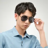 แว่นกันแดด เลนส์โพลาไรซ์ Xiaomi Polarized square Sunglasses Black