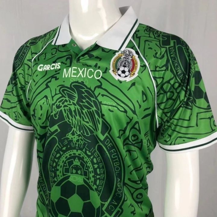 เสื้อกีฬาแขนสั้น-ลายทีมชาติฟุตบอล-mexico-1999-ชุดเหย้า-ย้อนยุค-คุณภาพสูง-aaa-s-xxl