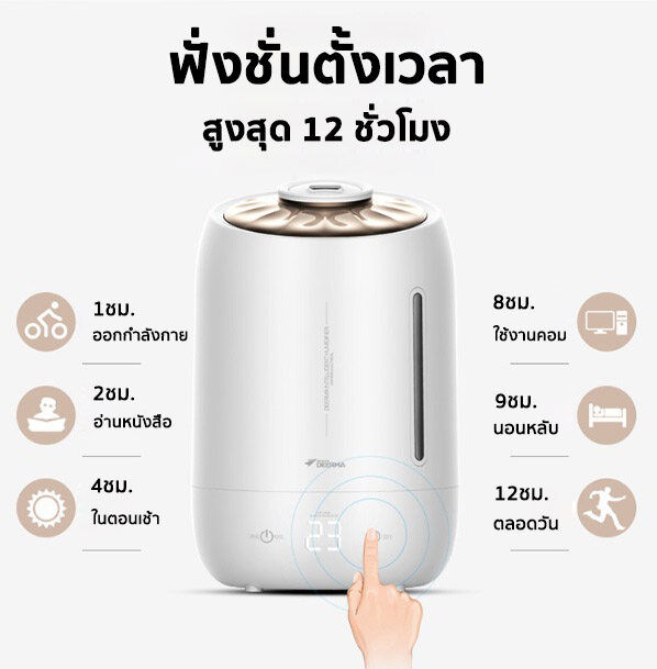 deerma-f600-ultrasonic-เครื่องทำให้ชื้น-air-humidifier-เครื่องทำความชื้น-เครื่องเพิ่มความชื้น-เครื่องกระจายกลิ่นหอม-เครื่องเพิ่มความชื้นในอากาศ-ความจุขนาดใหญ่-5l-รับประกัน-1-ปี