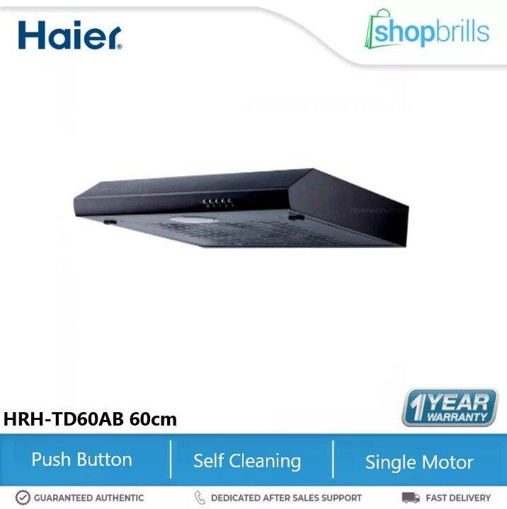 Haier HRHTD60AB 60cm Range Hood (Black) Updated