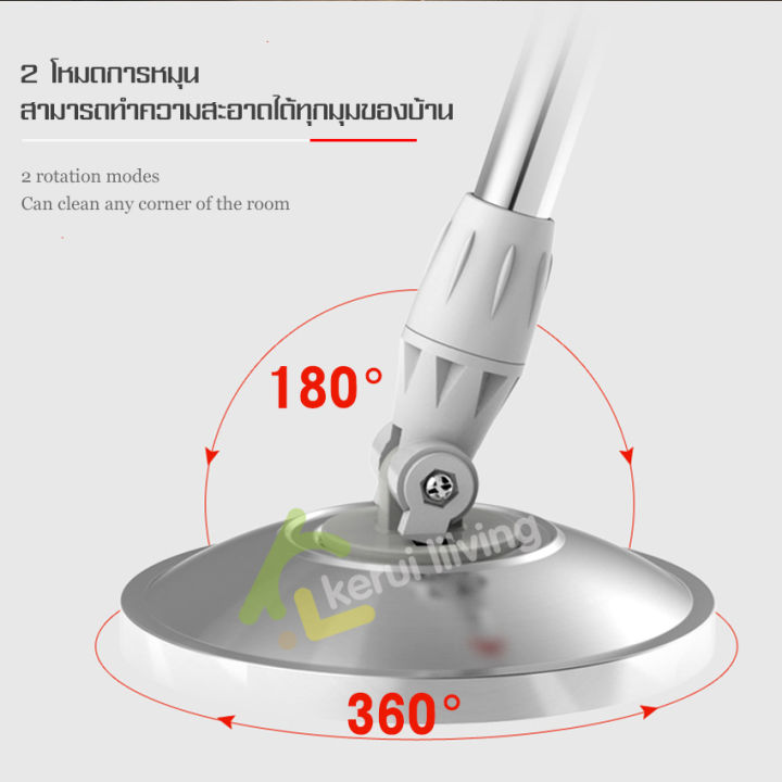 spin-mop-ไม้ม๊อบสเเตนเลส-อะไหล่ไม้ม็อบ-ไม้ม็อบอัตโนมัติ-ประหยัดแรง-แข็งแรงทนทาน-หมุนได้-360-องศา-พร้อมผ้าม็อบ2ชิ้น-ไม้ถูพื้น-ที่ถูพื้น