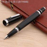 【hot】☈❀❈  diamonds twisted black office writing silver Trim ROLLERball PEN Spin Metal  ink Pens Stationery Office