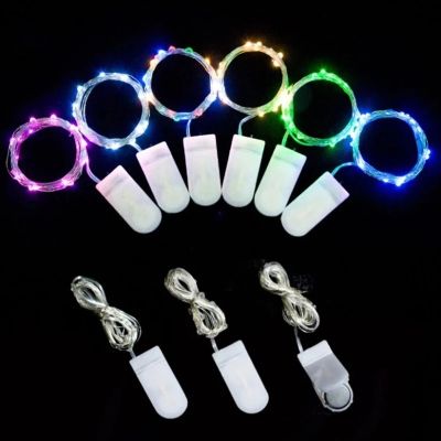 Mini Garland LED Fairy Lights 1m 2m 3M CR2032 Battery Copper Wire String Lights Christmas Tree New Year Wedding Party Gift Decor
