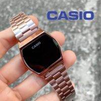 นาฬิกาCasio DIGITAL นาฬิกาข้อมือแฟชั่น ผ ญ  B640นาฬิการุ่นยอดฮิต สายสเตนเลส พิ้งโกลวดำทอง สวยหรู เลื่อนปรับระดับเองได้กล่อง+คู่มือ คาสิโอ้