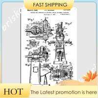 Bridgeport Milling Machine สิทธิบัตร 1942 โปสเตอร์แผ่นโลหะ Vintage Club Bar แผ่นโลหะโรงภาพยนตร์โรงรถดีบุกป้ายโปสเตอร์ 20 * 30 ซม