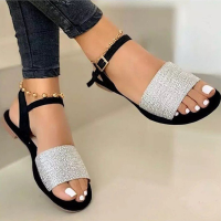 【CW】Women Sandals Classics Ankle Strap Summer Sandals Flat Shoes for Women Lightweight Flats Sandalias Mujer Casual Summer Footwear