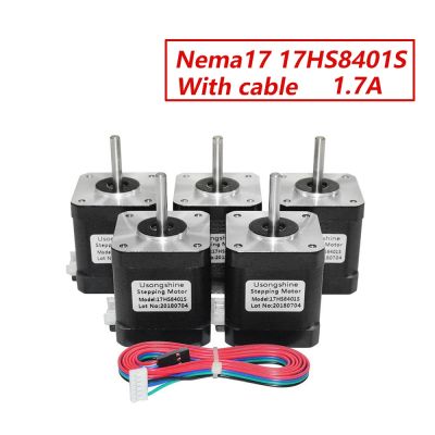 【HOT】▫✑ Trees 5PCS Nema17 Stepper Motor 48mm 42 motor Nema 17 42BYGH 1.7A (17HS8401) 4-lead for printer