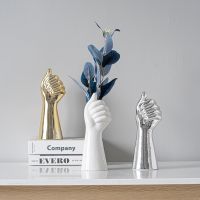 GIEMZA Hands Ceramic White Vase Decor Blender No Plant Flower 1pc Hydroponics Cemetery Stand Unique Vases Office Table