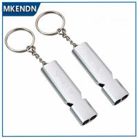 Mini Portable 120db Double Pipe High Decibel Outdoor Camping Hiking Survival Whistle Multi-Tools Emergency Whistle Keychain Survival kits