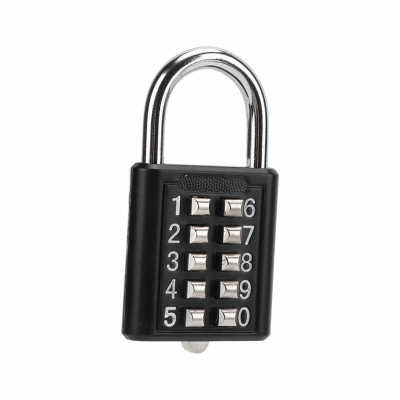Outdoor Padlock Mechanical Lock 10 Digits Security Padlock for Gym Cabinet Gate Toolbox Suitcase