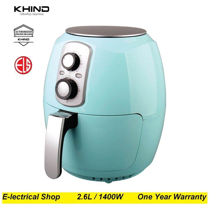 Khind 2.6L Air Fryer c/w Overheating Protection, High Speed Air