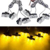 【CW】 2 Clamp Strobe Lights Flash Lamp 12V bumper Grille Emergency Warning Flasher light Accessories