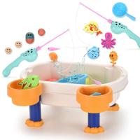 Magnet Fishing Toy Fishing Platform Kids Water Play Interactive Game Summer Water Sand Play Table Gift For Kids Free Shipping