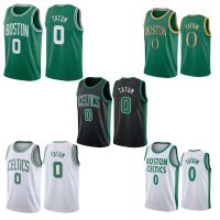 นิวเจอร์ซีย์คุณภาพสูง Boston Celtics 0 Tatum Jersey Embroidered NBA Basketball Shirt City Edition