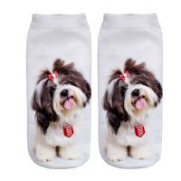 Children Socks 3D Printing Pet Dog Design Fashion Unisex Boys Girls Christmas Gift Socks Low Ankle Funny Sock for 8-16T Kids