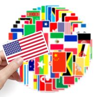 ▫☏ 105 PCS National Flag Graffiti Stickers Kids Baby DIY Classic Toys Bike Travel Luggage Guitar Waterproof PVC Decals