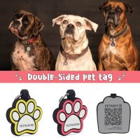 ☒▬✉ QR Code Pet ID Tags Personalized Dog Tags Collar Scan QR Shows Pet Online Profile Anti-lost Pendant Collar Pet Accessories