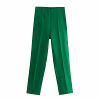 Woman Vintage Green Loose Blazer Suits  Spring Elegant Female streetwear Solid Matching Sets Ladies High Wasited Pants Suit