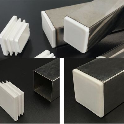 Tube Inserts End Blanking Cap 30*30mm square  white pipe tube plug pads furmiture chair desk foot anti slip Plastic pipe plug Pipe Fittings Accessorie