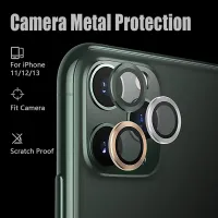 【 1 Set 】 CrashStar Camera Lens Protector For iPhone 13 Pro Max Mini iPhone 12 Pro Max iPhone 11 Pro Max Premium HD Tempered Glass Metal Ring Aluminum Alloy Lens Screen Cover Camera Film Protection Hot Sale