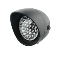 Universal Chromeblack 7 "LED รถจักรยานยนต์ Bullet ไฟหน้าไฟหน้าไฟหน้าสำหรับ Harley Bobber Chopper Bullet Plastic