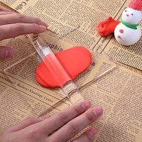 ELEGANT 2x/set Acrylic Clay Roller Rolling Pin Stick With Sheet Blank Board For Shaping Sculpting DIY Modelling Clay Tools