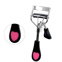 Fashion Silicone Love Heart Eyelash Curler Eye Lash Curling Makeup Tools with Comb