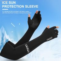 ❍♠☑ Ice Fabric Sports Arm Sleeves Unisex Sun UV Protection Outdoor Sport Running Cycling Sunshade Arm Warmers Cover Fingerless glove