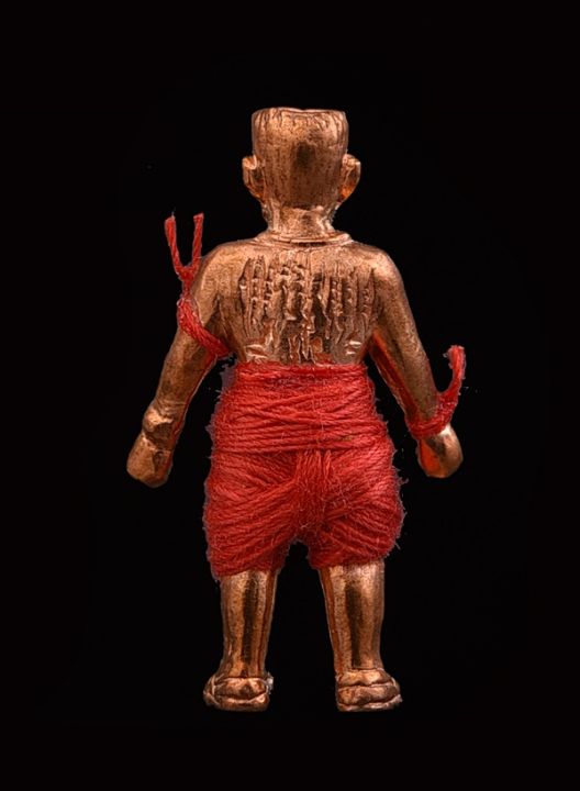หุ่นพยนต์หลวงพ่อพรหม-วัดขนอนเหนือ-108ปีชาตกาล-ขุนศึกอโยธยาพิมพ์นักรบเนื้อทองแดงนุ่งแดงขัดเงากรรมการ