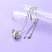 IJD9732 Flying Pig Cremation Stainless Steel Urn Necklace For Ashes Keepsake Memorial Jewelry Pendant