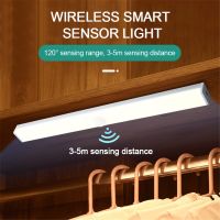 ✘ Motion Sensor LED Bar Closet Lamp USB Rechargeable Magnetic Night Light for Home Indoor Wardrobe Cabinet Lighting