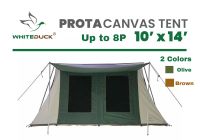 White Duck Prota, Canvas Tent Deluxe 10x14 Brown / Olive เคบิ้นเต๊นท์