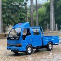 1:32 ISUZU NHR โมเดลรถโลหะผสมหล่อจากโลหะรถดัมพ์บรรทุกยานพาหนะจำลองเสียงและไฟของขวัญของเล่นเด็ก