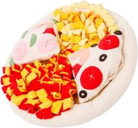 ของเล่นซ่อนขนม Feeder Pizza Puzzle Snuffle Bowl Pad Mat