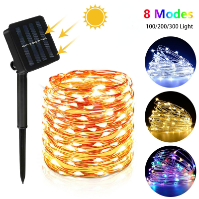 102030M LED Solar Light Christmas String Lights For Holiday Xmas Party Outdoor Waterproof Fairy Lights Garden Garland Decor