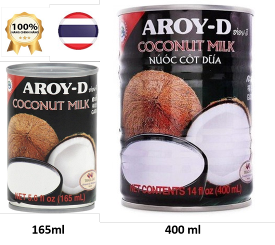 Nước cốt dừa thái lan aroy-d 165 400 ml date 2024 - ảnh sản phẩm 1