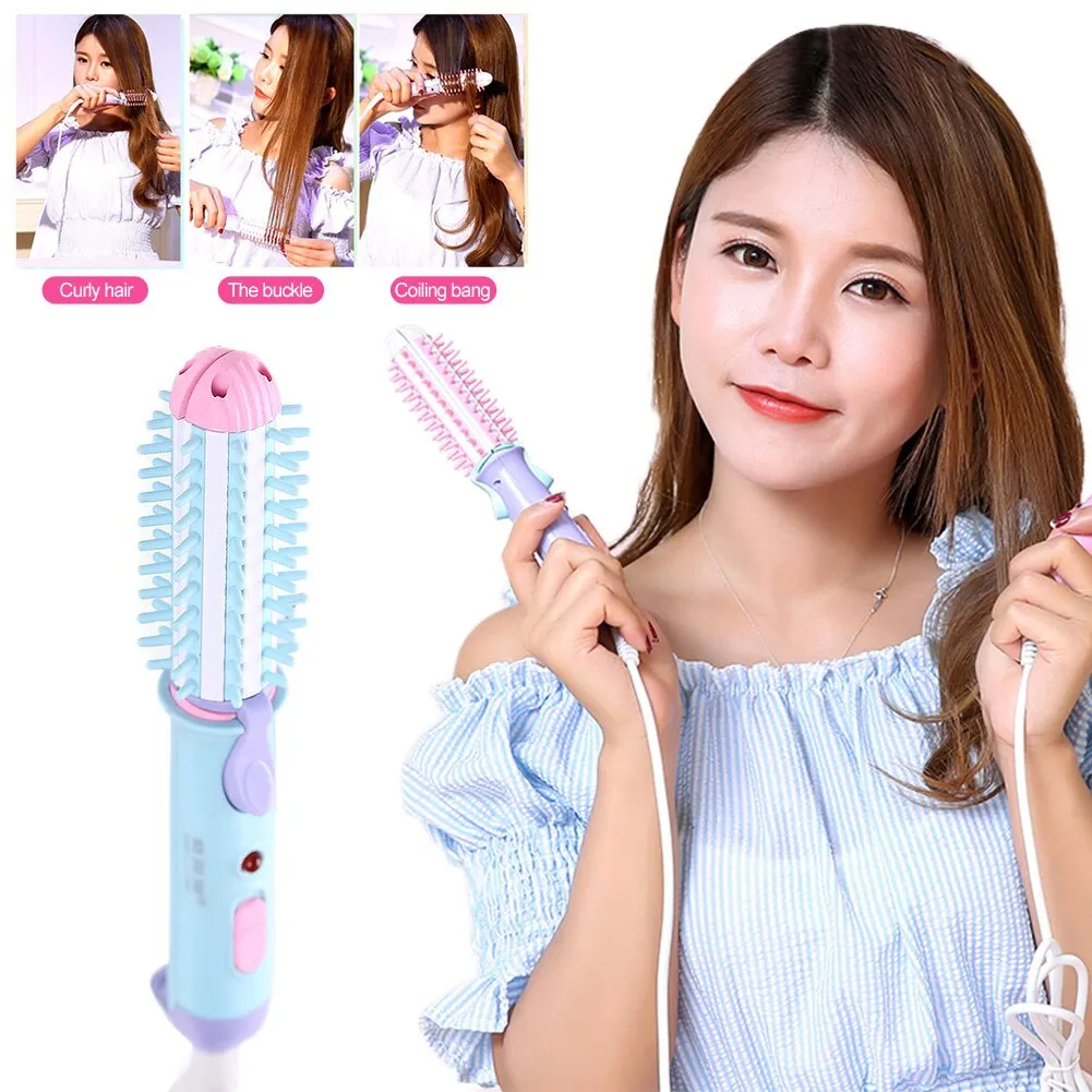 Mini Curling Iron 220V Electric Small Hair Straightening Curling Iron Set  Cute Flat Irons Travel Hair Straightener Tools 
