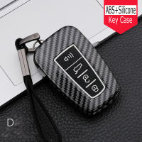 Angel For Toyota Camry Altis Fortuner CHR Keyless Remote Smart ABS Rubber Car Key Case Carbon Fiber Pattern Luminous Cover Keychian