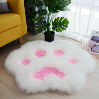 Cute Cat Paw Car for Bedroom Soft Plush Floor Mat Home Decor Sofa Table Bedside Area Rug Decorative Furry Tapis De Chambre