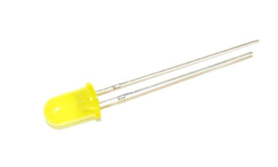 LED yellow diffused 5mm (10 LEDs) - COLE-0250